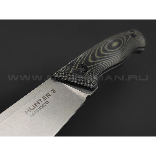Eagle Knives нож Hunter 2 сталь Aus10Co стоунвош, рукоять G10 black & green