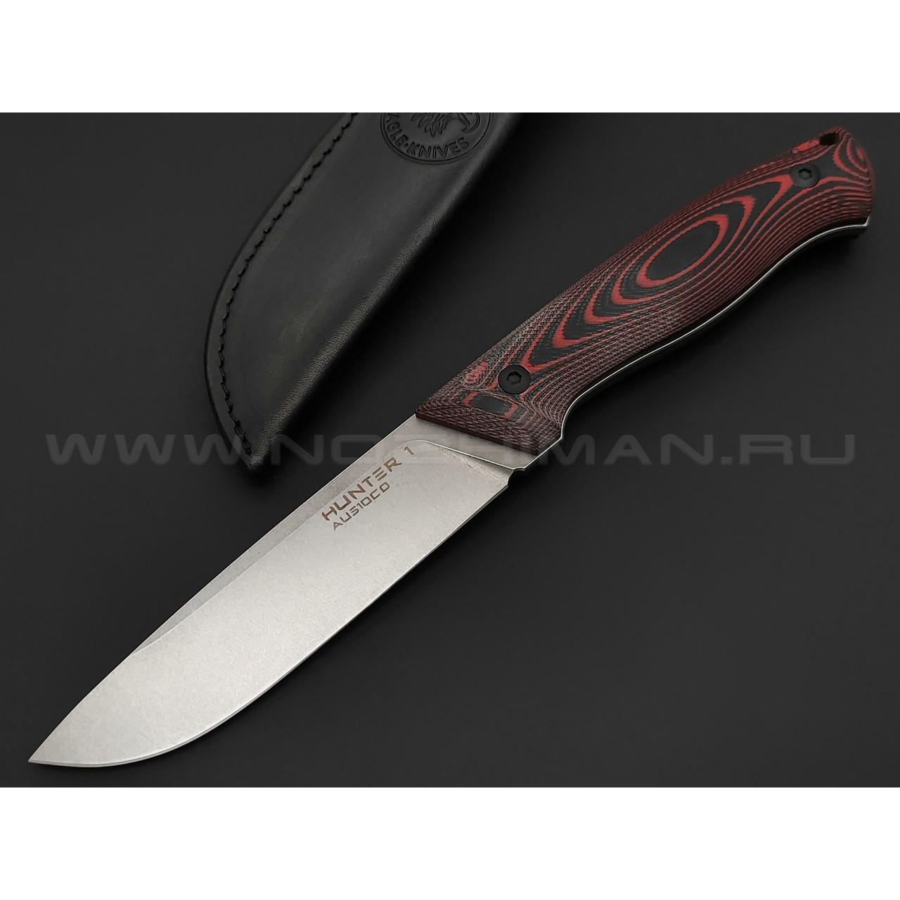 Eagle Knives нож Hunter 1 сталь Aus10Co стоунвош, рукоять G10 black & red