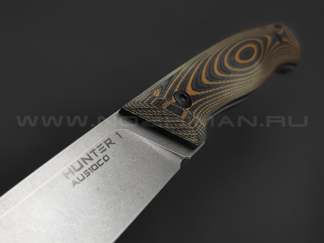 Eagle Knives нож Hunter 1 сталь Aus10Co stonewash, рукоять G10 black & orange