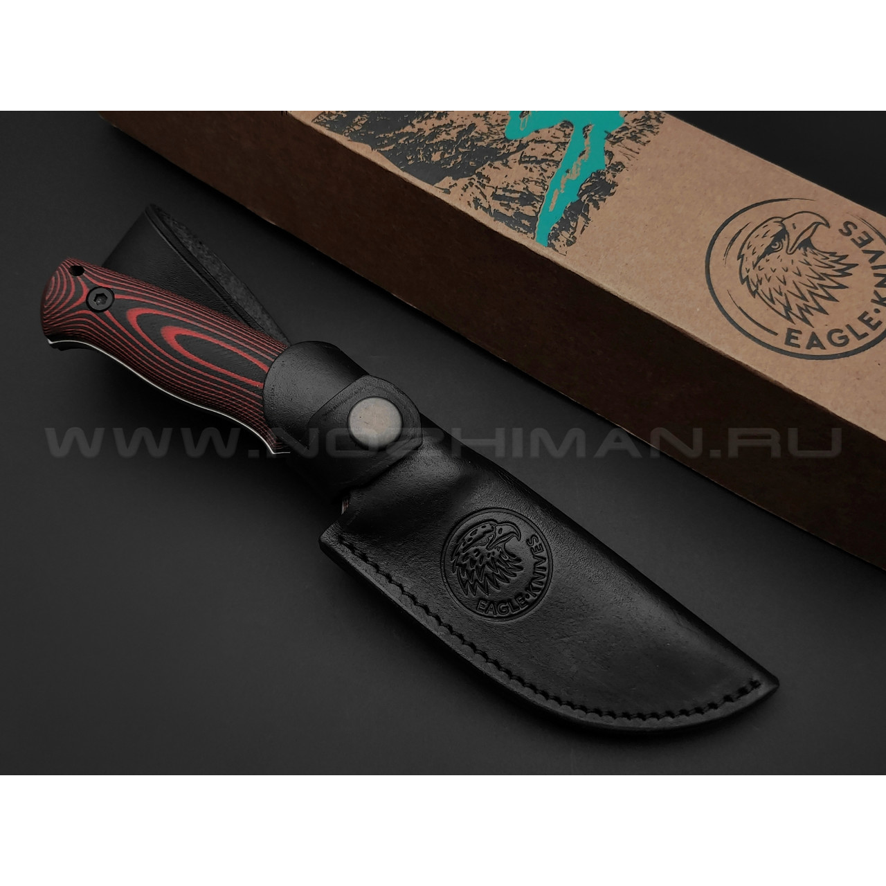 Eagle Knives нож Forester 1 сталь Aus10Co стоунвош, рукоять G10 black & red