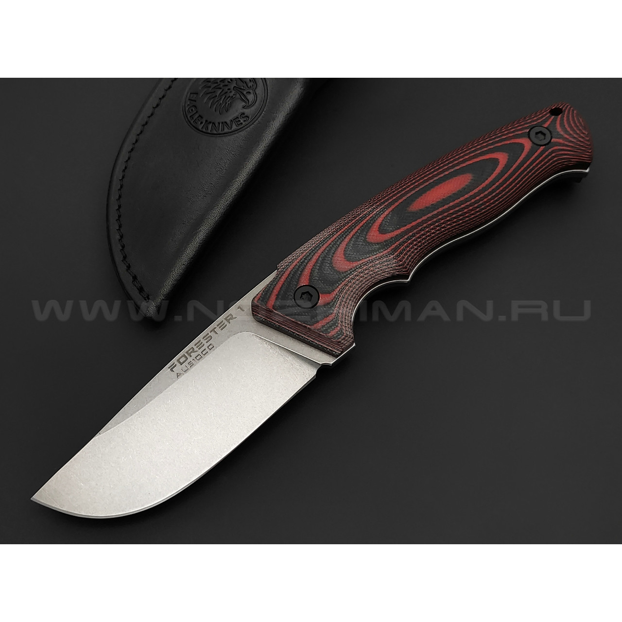 Eagle Knives нож Forester 1 сталь Aus10Co стоунвош, рукоять G10 black & red