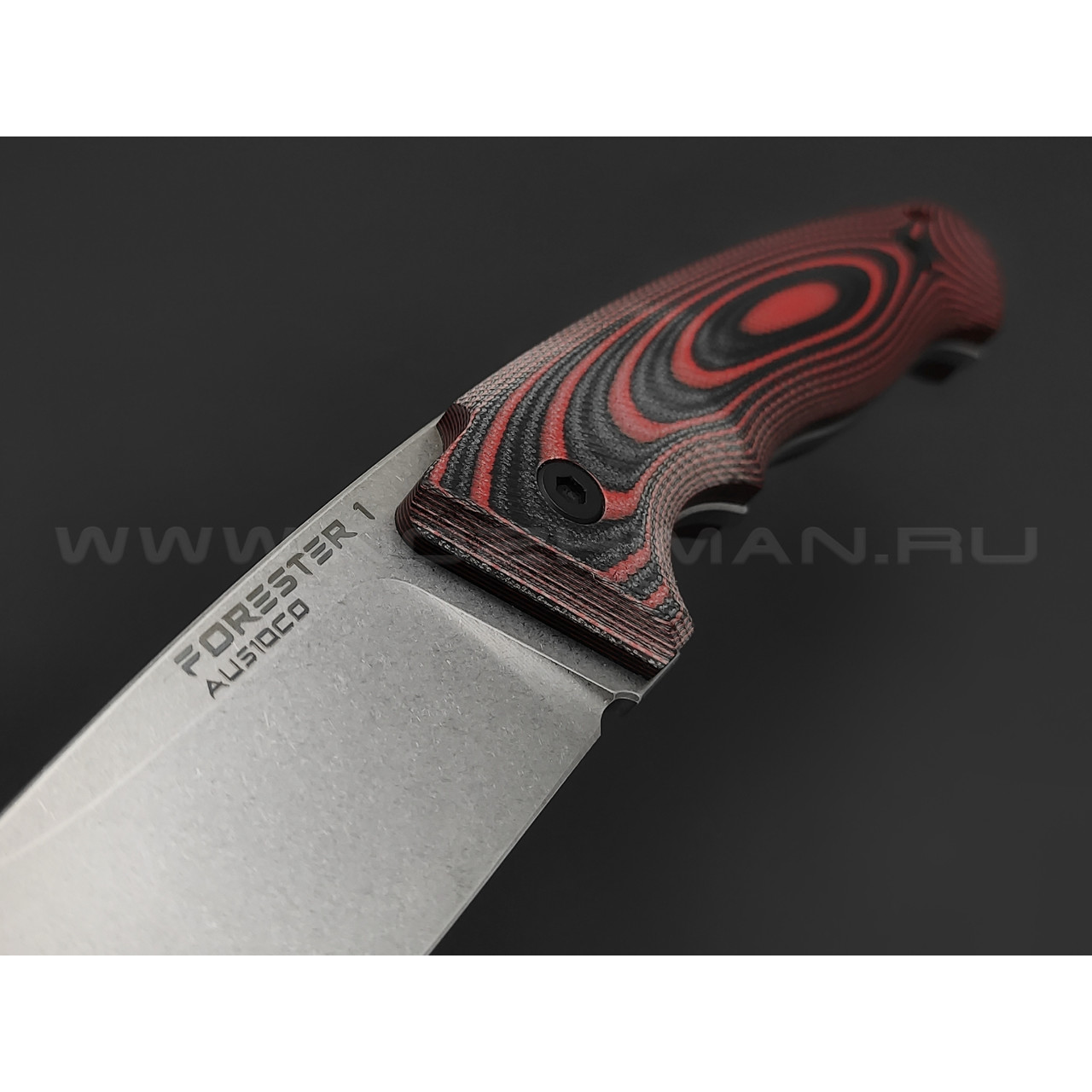 Eagle Knives нож Forester 1 сталь Aus10Co стоунвош, рукоять G10 black & red