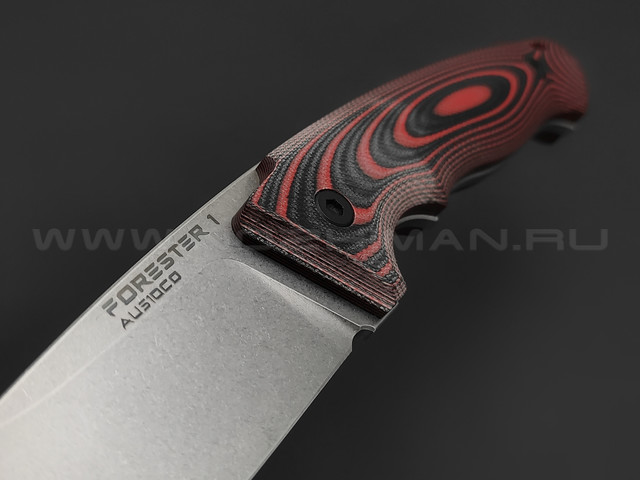 Eagle Knives нож Forester 1 сталь Aus10Co stonewash, рукоять G10 black & red