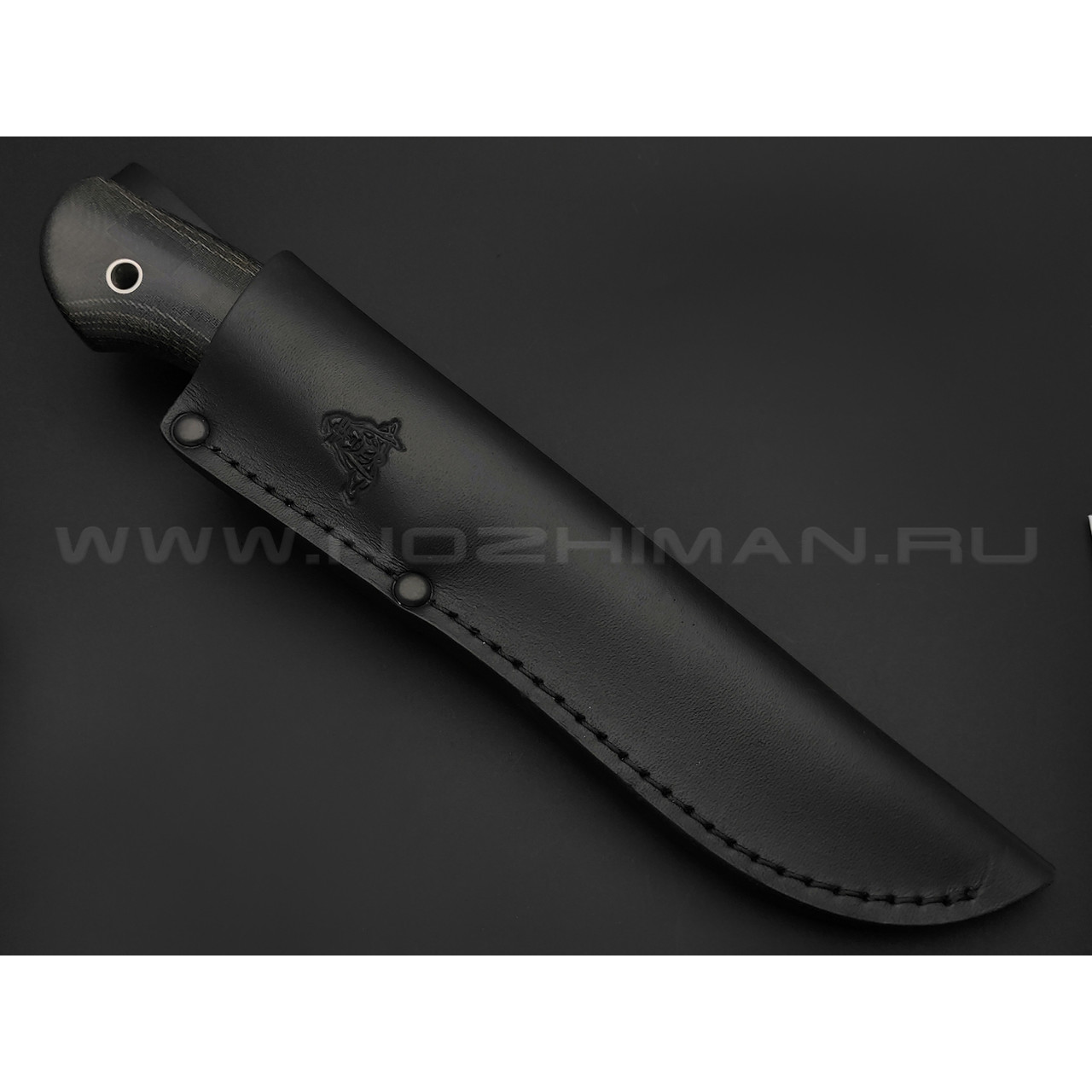 Кметь нож Панцуй сталь Vanadis 4, рукоять микарта, мельхиор