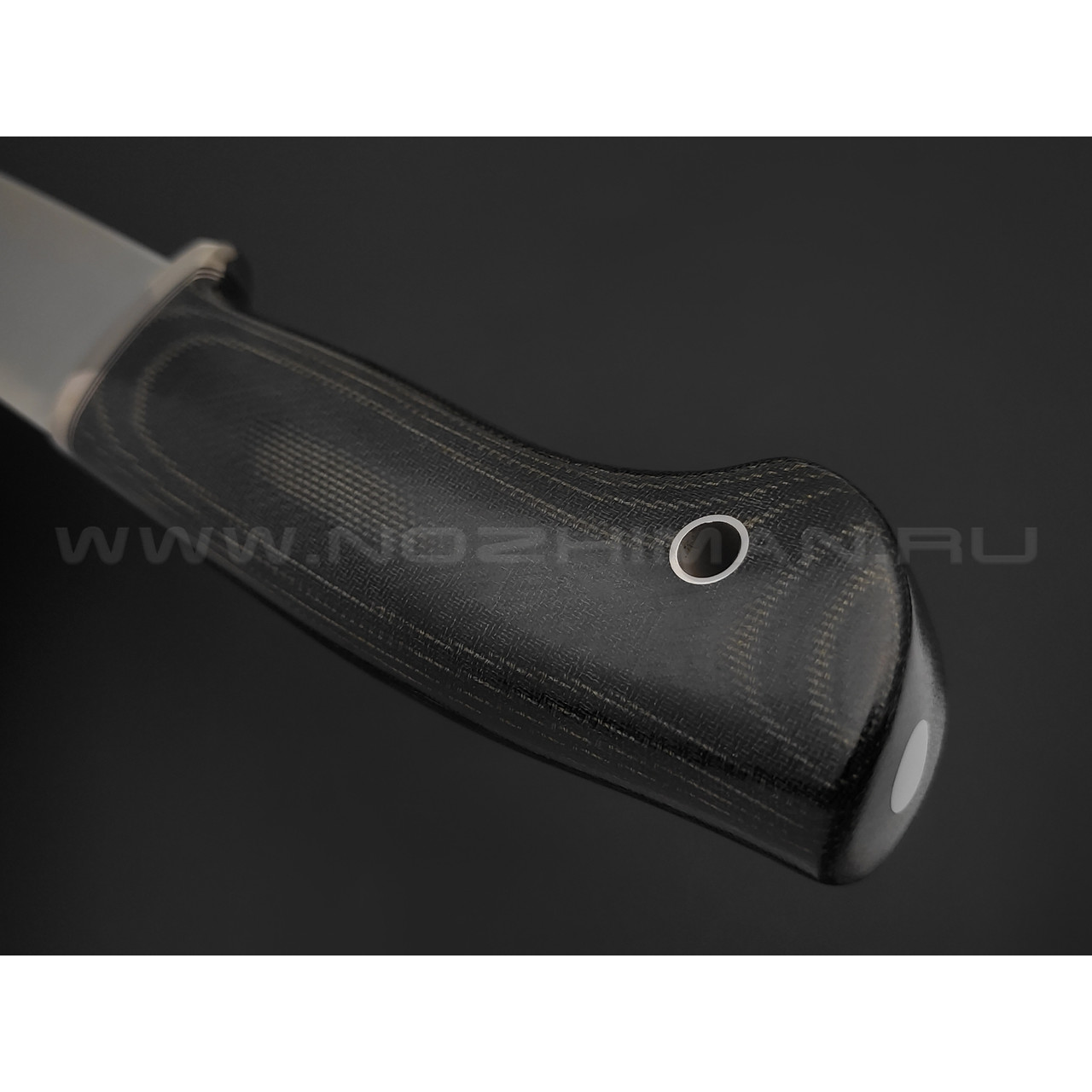 Кметь нож Панцуй сталь PGK, рукоять микарта, мельхиор