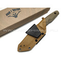 Нож с Котом Тик-Так 2 сталь X105, рукоять G10 tan, kydex tan