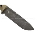 Нож с Котом Тик-Так 2 сталь X105, рукоять G10 tan, kydex tan