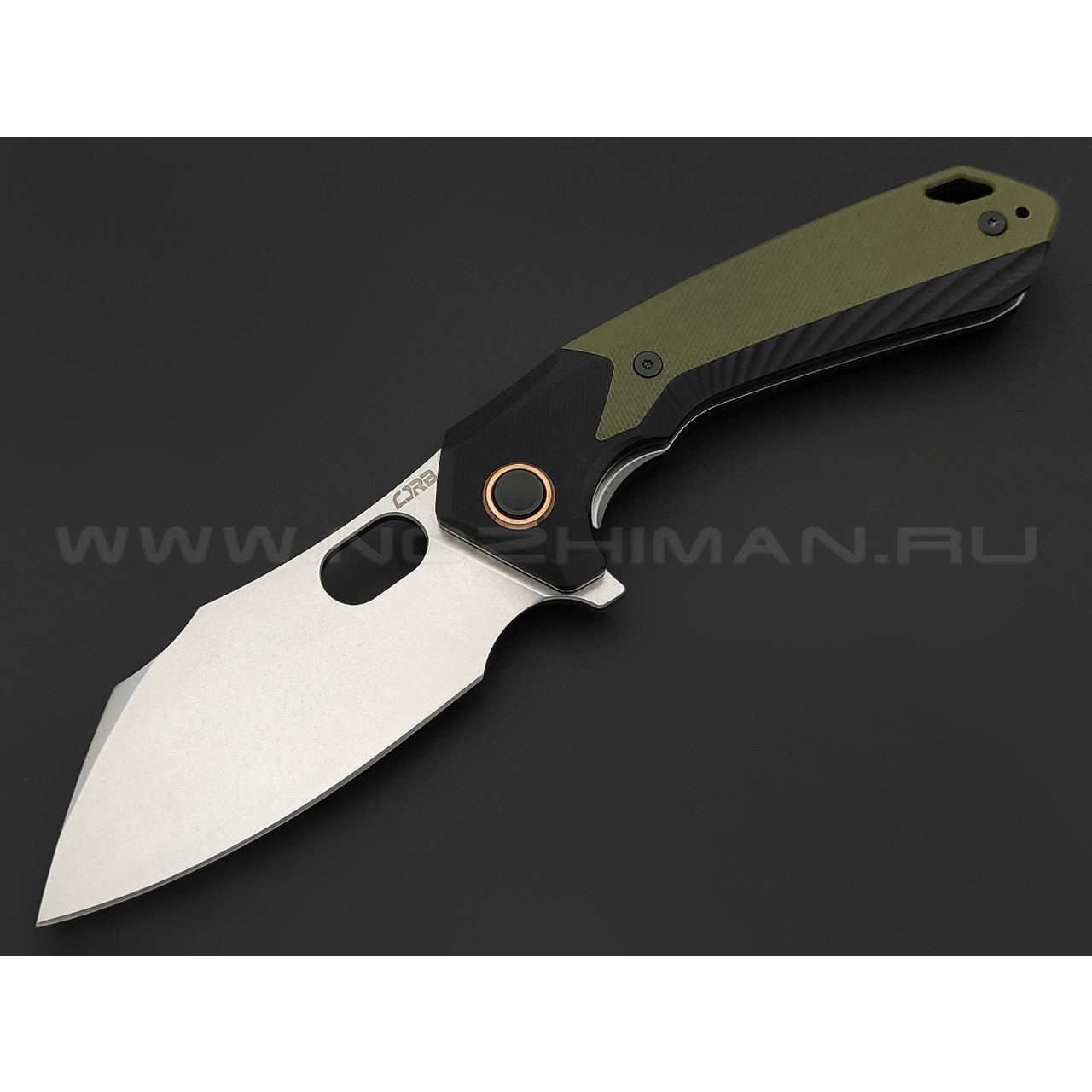 Нож CJRB Caldera J1923-GN сталь AR-RPM9, рукоять G10 black & green