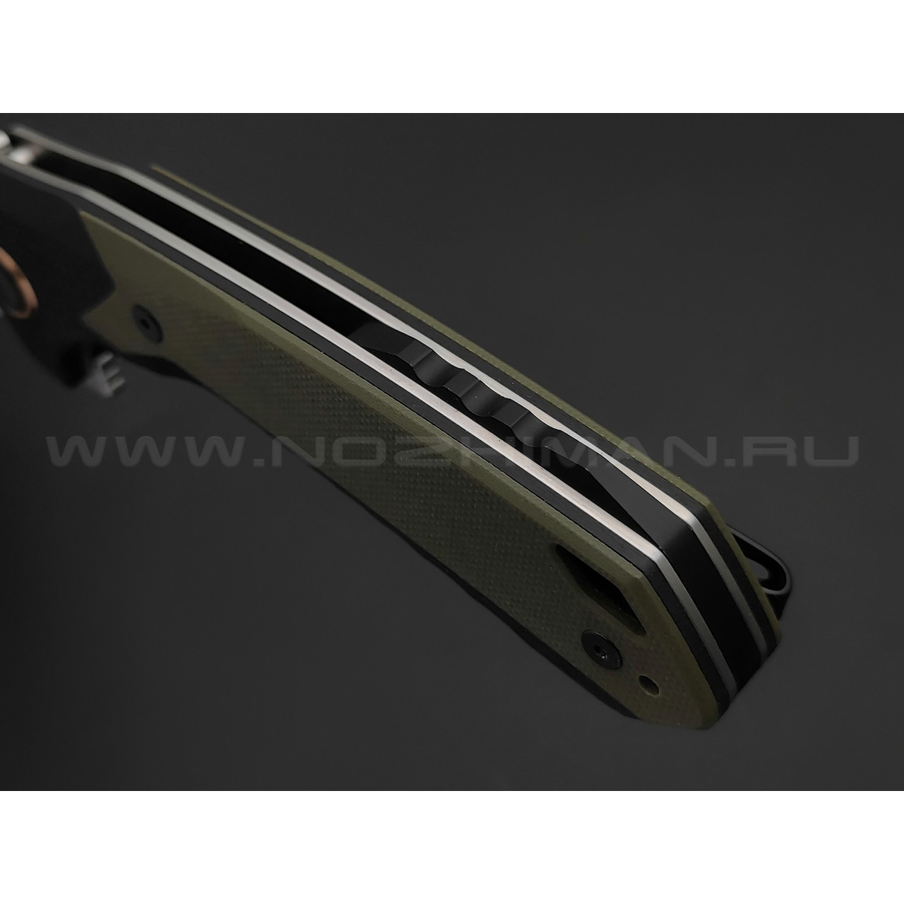 Нож CJRB Caldera J1923-GN сталь AR-RPM9, рукоять G10 black & green