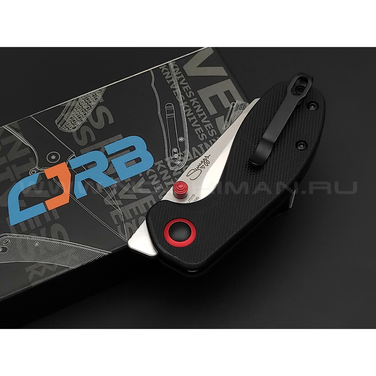 Нож CJRB More Maileah J1918-BKF сталь AR-RPM9, рукоять G10 black