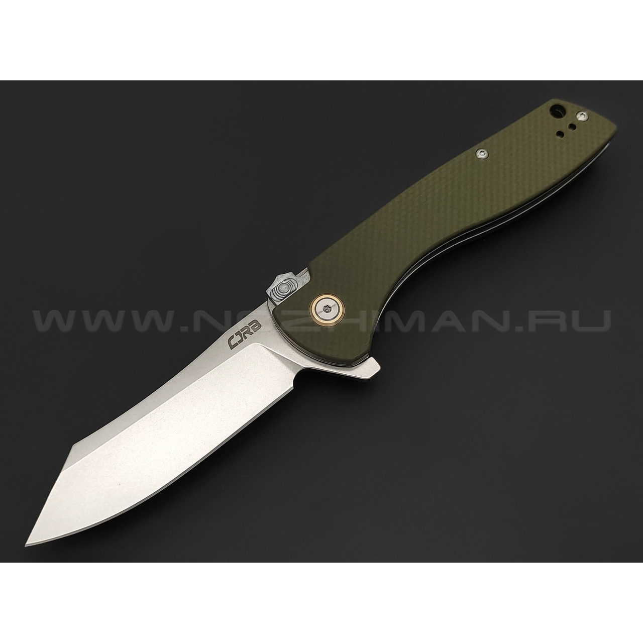 Нож CJRB Kicker J1915-GN сталь D2, рукоять G10 OD green