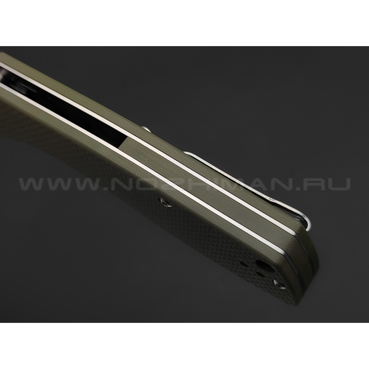 Нож CJRB Kicker J1915-GN сталь D2, рукоять G10 OD green