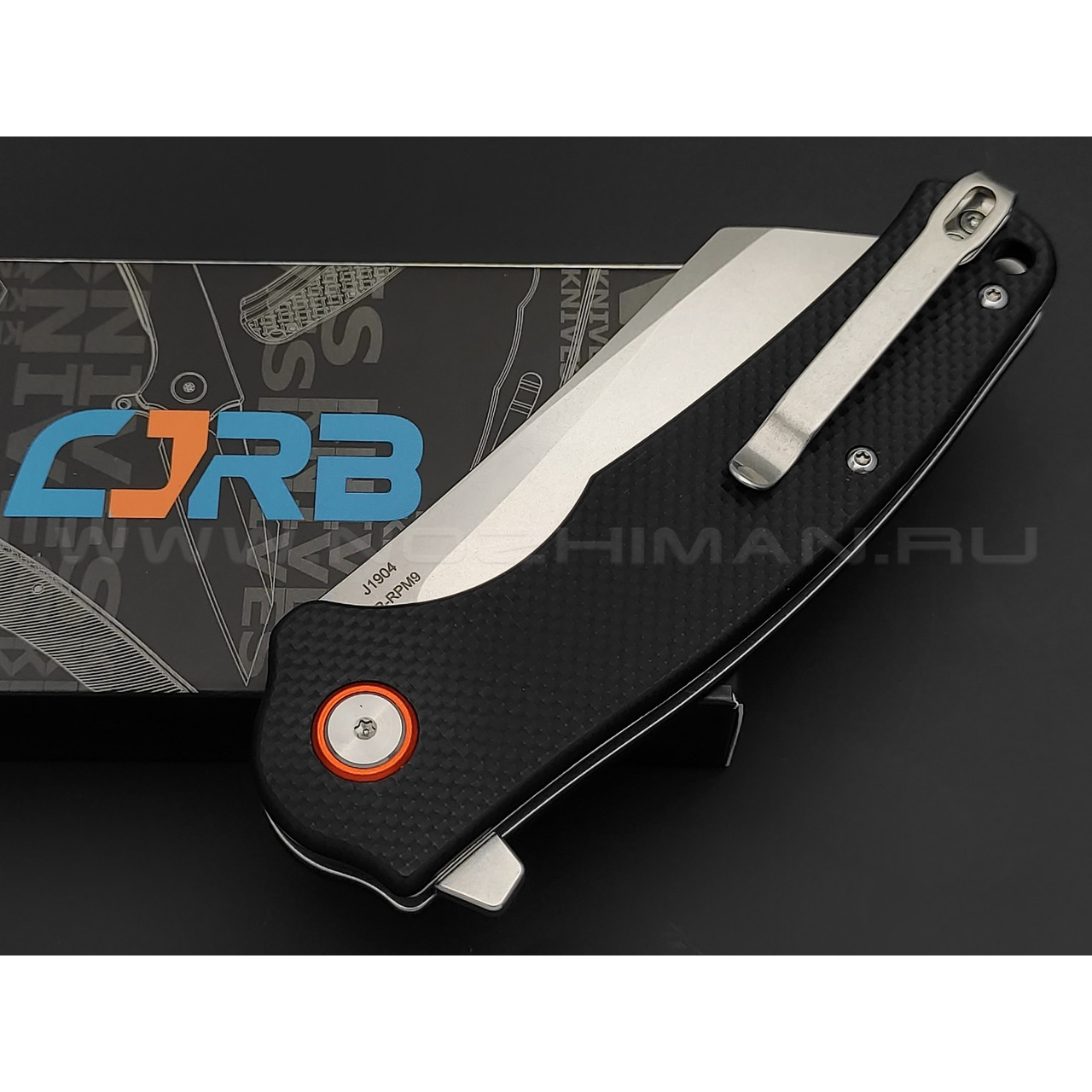 Нож CJRB Crag J1904-BKF сталь AR-RPM9, рукоять G10 black