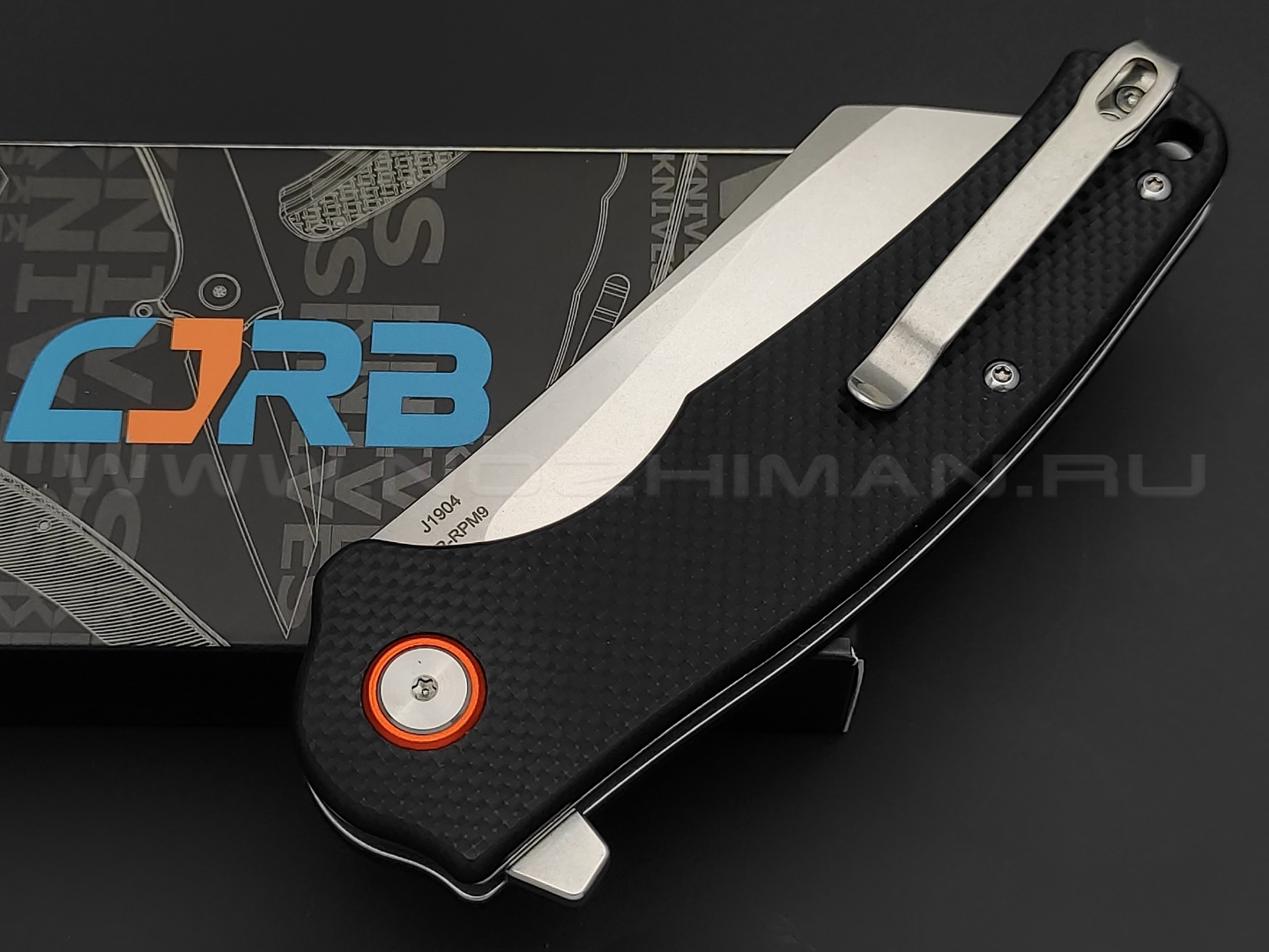 Нож CJRB Crag J1904-BKF сталь AR-RPM9, рукоять G10 black