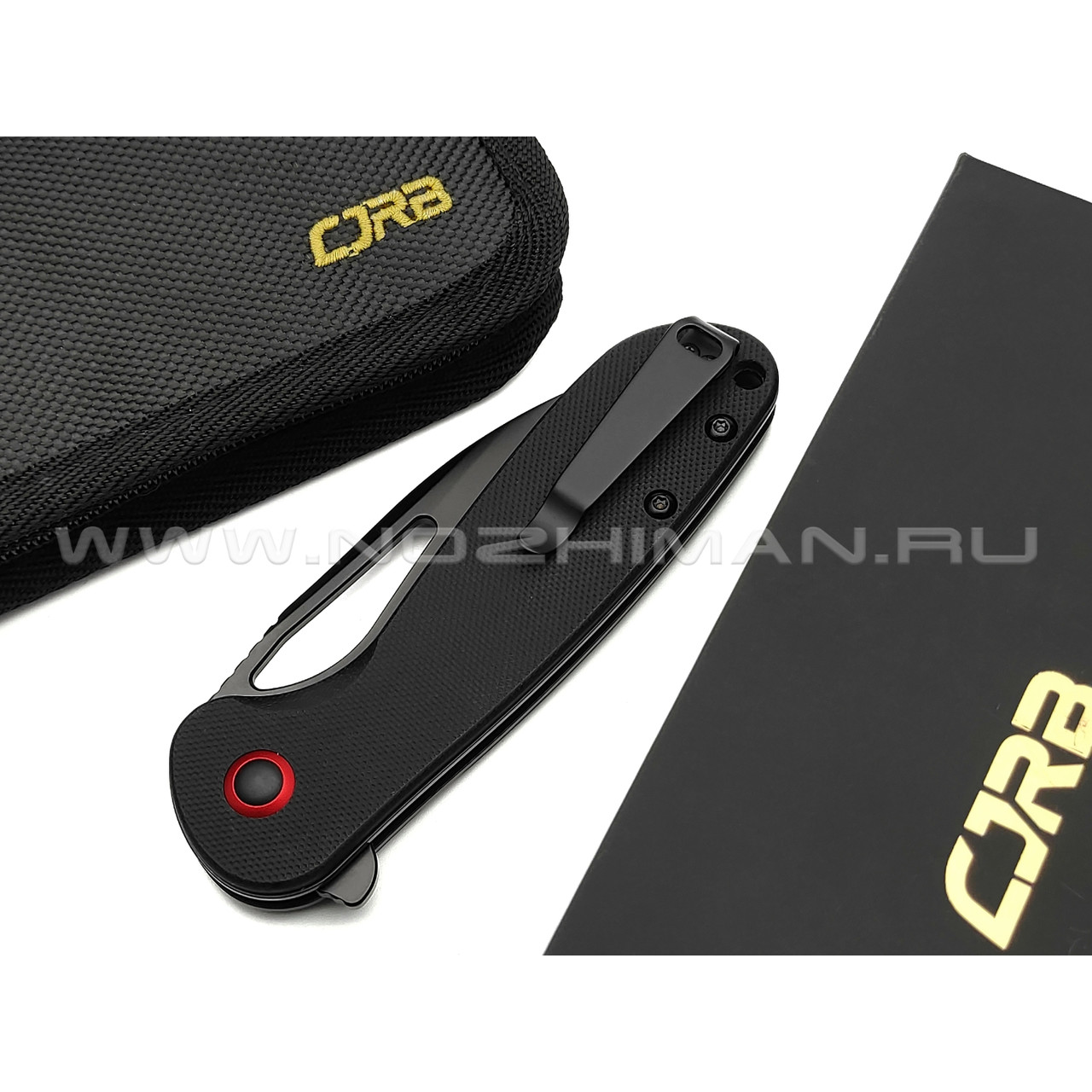 Нож CJRB Lago J1926-BBK сталь AR-RPM9 PVD, рукоять G10 black