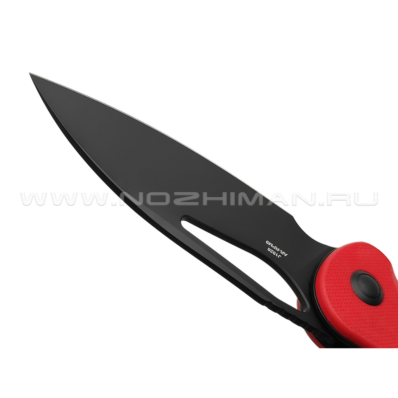 Нож CJRB Lago J1926-BRE сталь AR-RPM9 PVD, рукоять G10 red