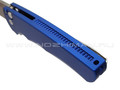 Нож Pro-Tech Malibu Flipper 5201-BLUE сталь CPM 20CV stonewash, рукоять Aluminum 6061-T6