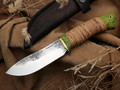 Кузница Коваль нож "Кабан" сталь 110Х18, рукоять Наборная береста, латунь