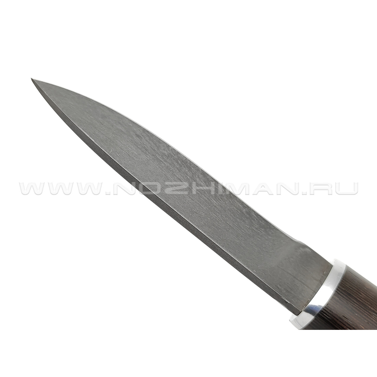 Кузница Коваль нож "Грибник" сталь Булат, рукоять Наборная береста, венге