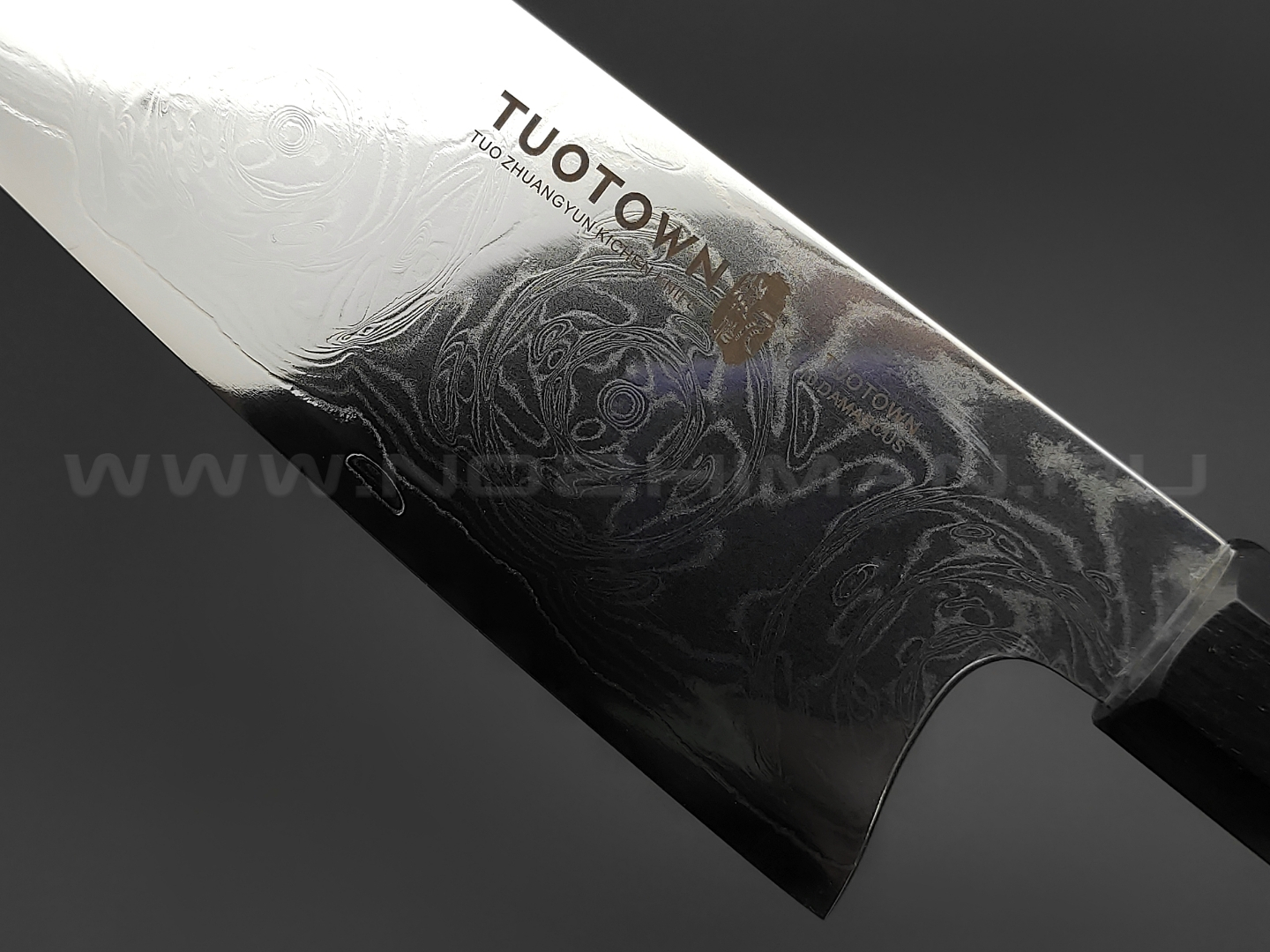 TuoTown кованый шеф нож DM002 сталь VG-10 Damascus, рукоять Эбен, падук