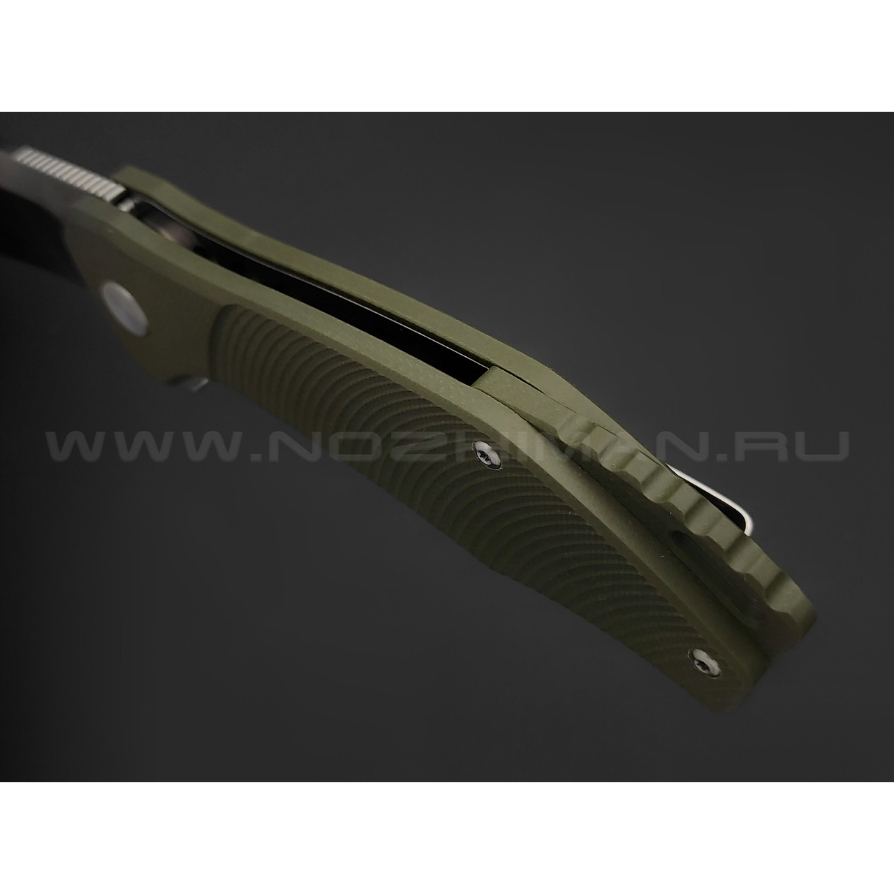 Нож QSP Raven QS122-B сталь D2, рукоять G10 OD green