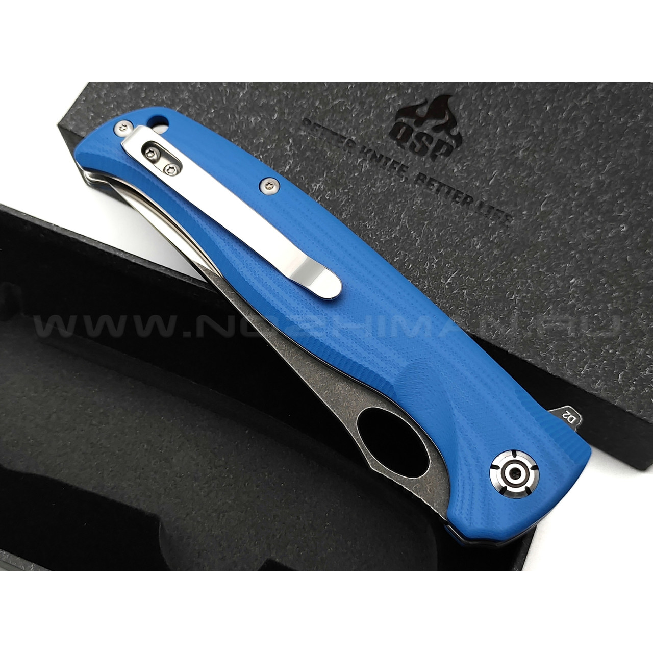 Нож QSP Gavial QS126-A сталь D2, рукоять G10 blue