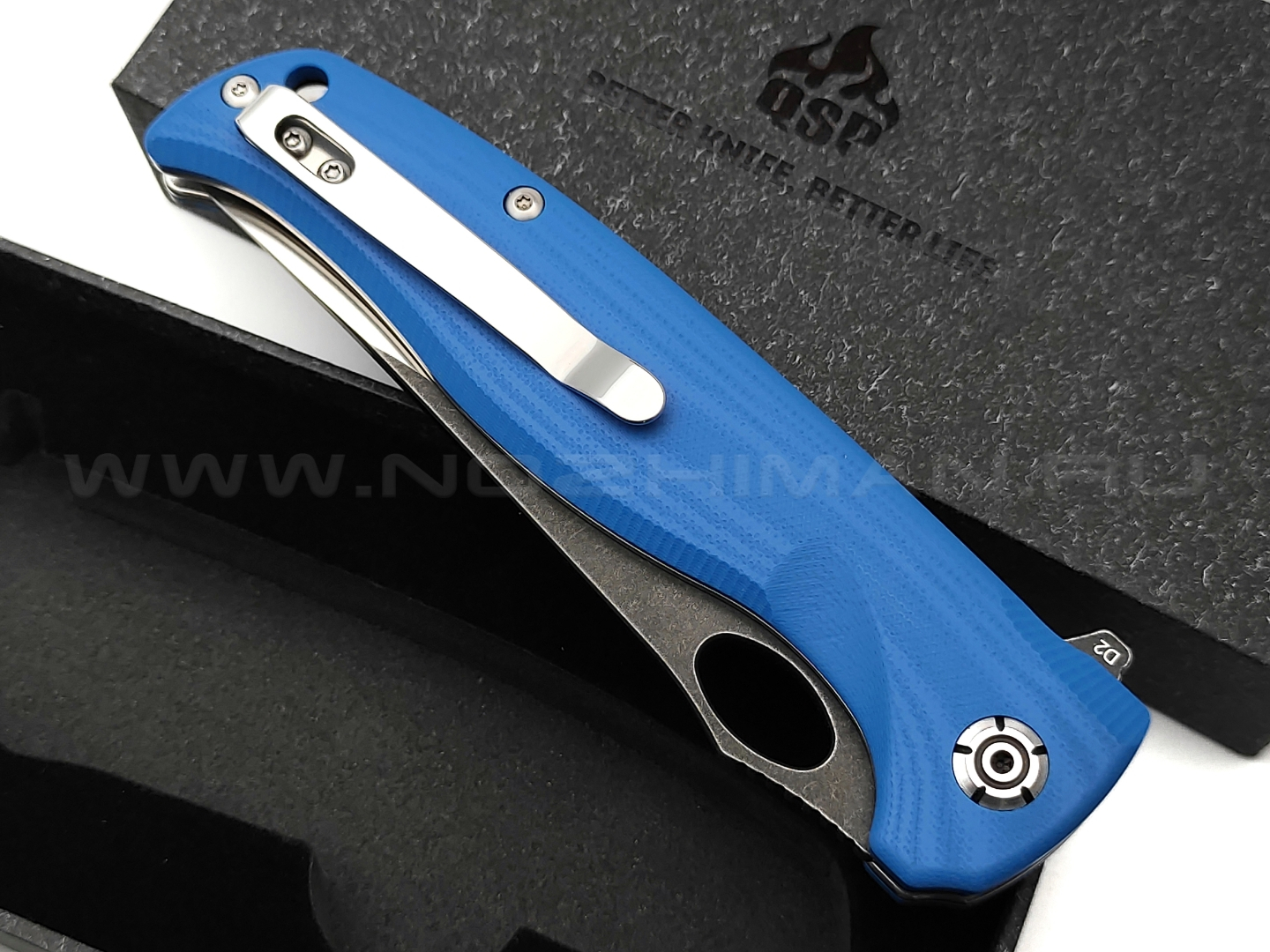 Нож QSP Gavial QS126-A сталь D2, рукоять G10 blue