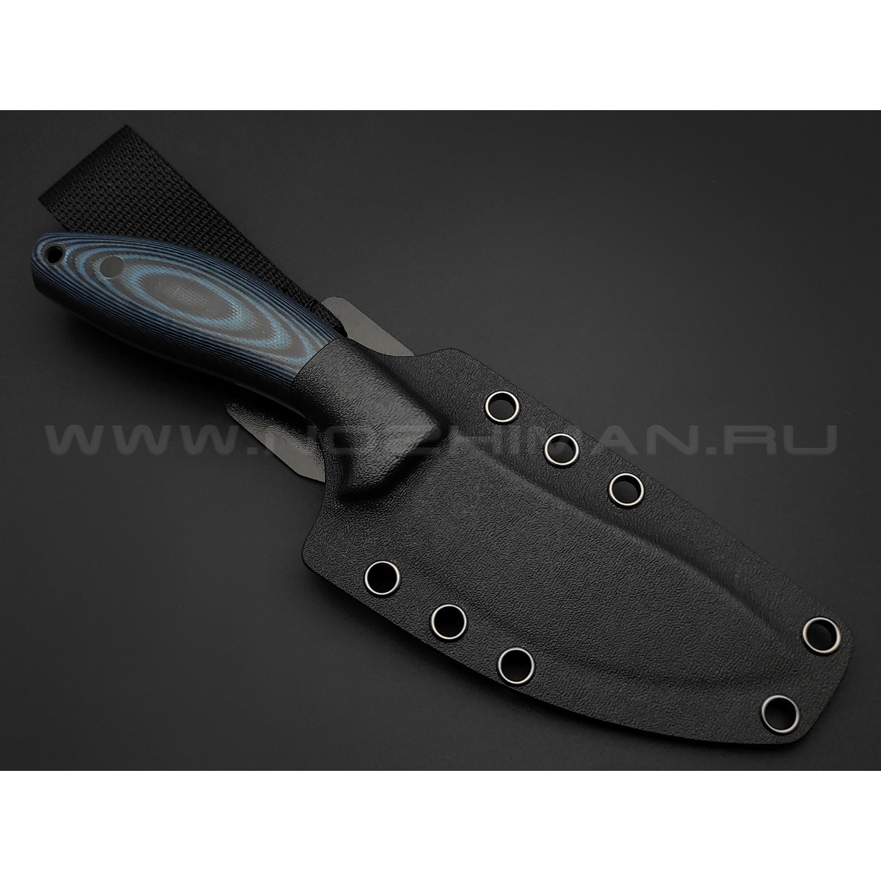 Апус нож Narbus сталь N690, рукоять G10 black & blue