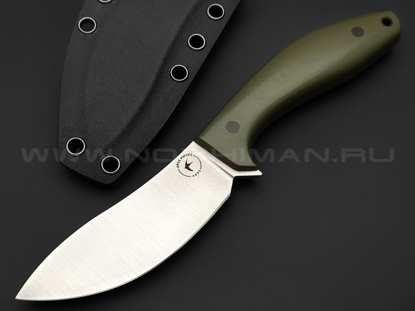 Apus Knives нож Narbus сталь N690, рукоять G10 OD green