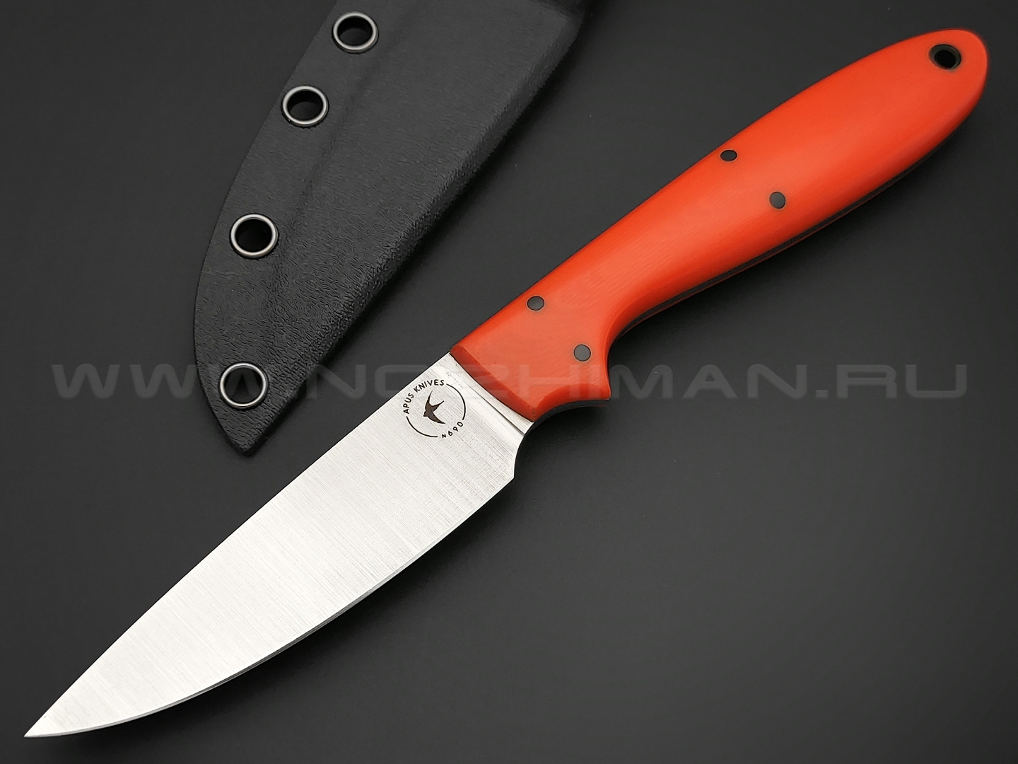 Apus Knives нож Wilson сталь N690, рукоять G10 orange