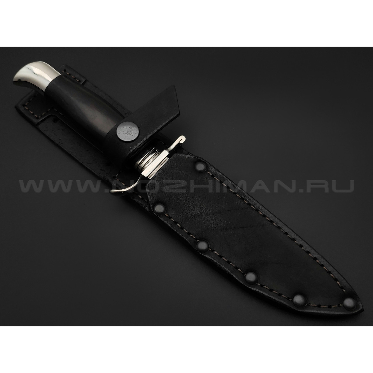 Нож "НКВД" сталь 95Х18, рукоять дерево граб, мельхиор (Фурсач А. А.)