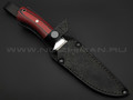 Нож "Ирбис" цм, сталь Х12МФ, рукоять G10 red & black (Фурсач А. А.)
