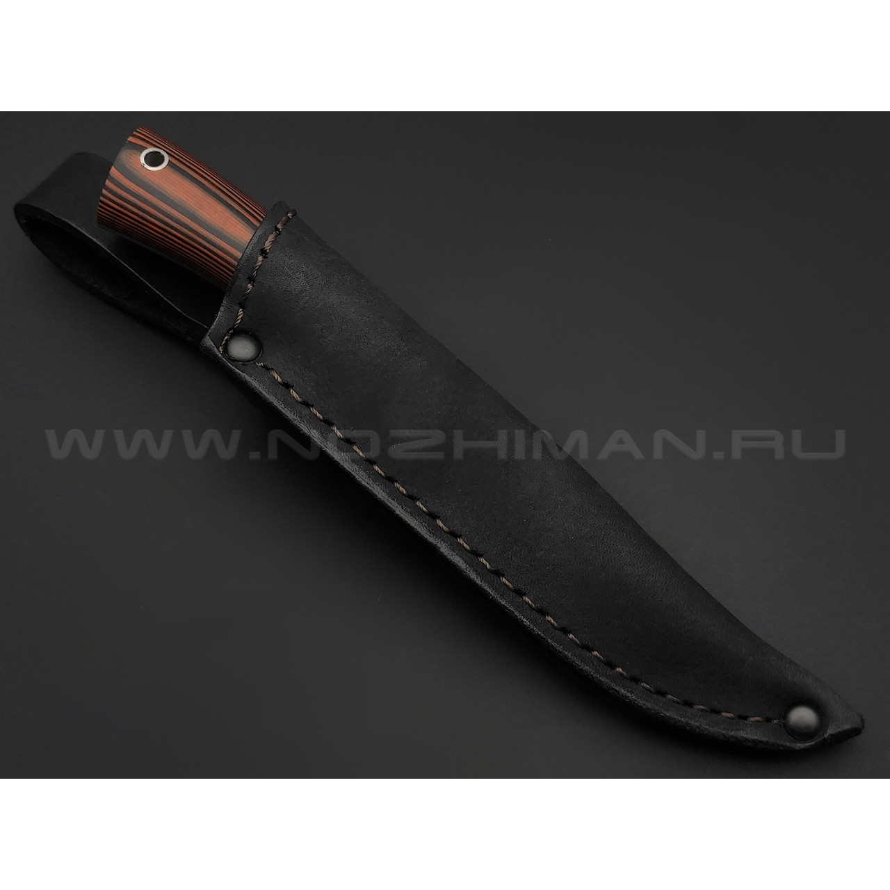 Нож "Ирбис" малютка, сталь Х12МФ, рукоять G10 black & orange (Фурсач А. А.)