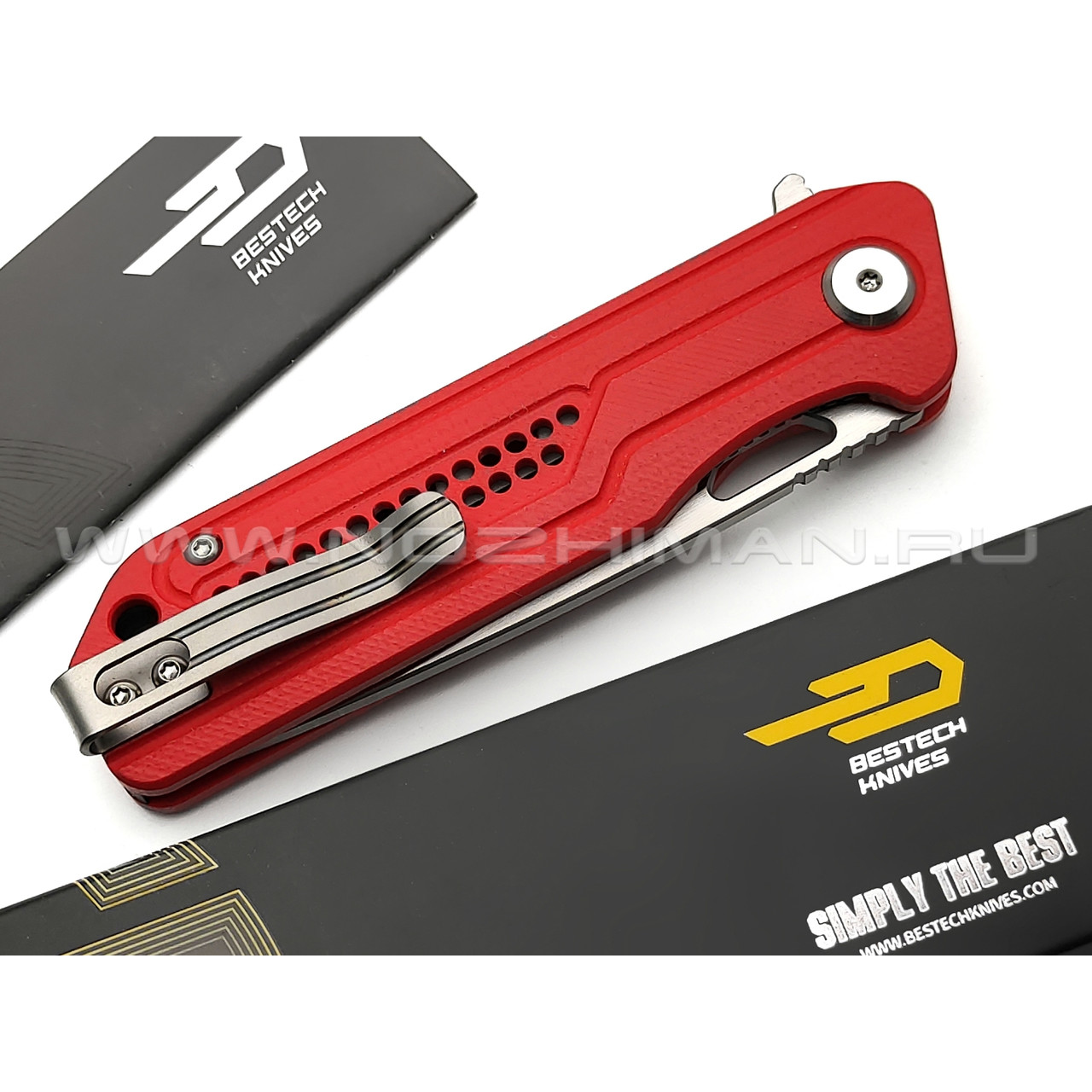 Нож Bestech Circuit BG35C-1 сталь K110, рукоять G10 red