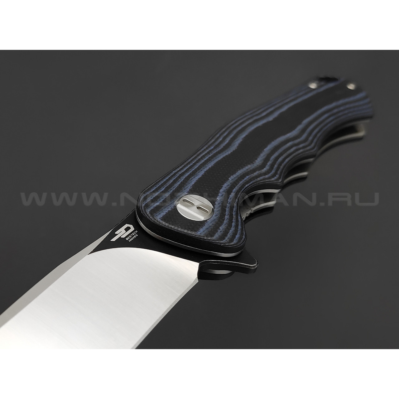 Нож Bestech Bobcat BG22D-2 сталь D2, рукоять G10 black & blue