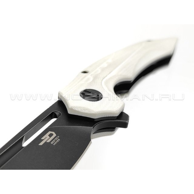 Нож Bestech Ornetta BG50E сталь D2 black, рукоять G10 white