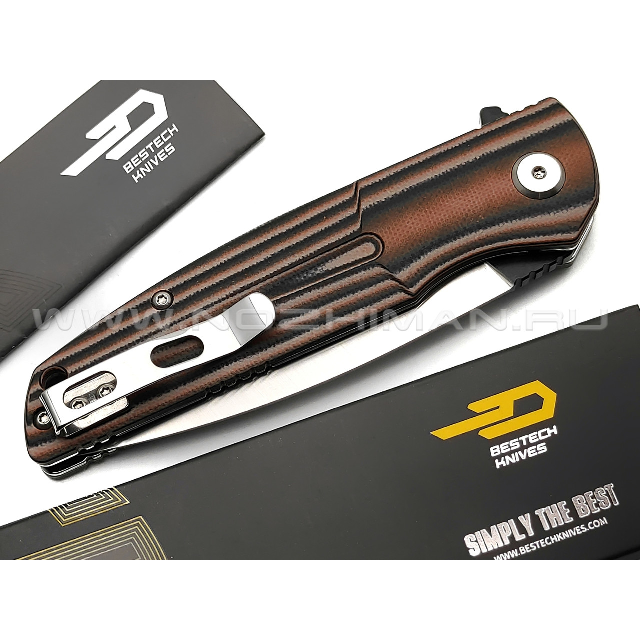 Нож Bestech Fin BG34C-2 сталь Sandvic 14C28N, рукоять G10 black & orange