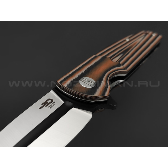 Нож Bestech Fin BG34C-2 сталь Sandvic 14C28N, рукоять G10 black & orange