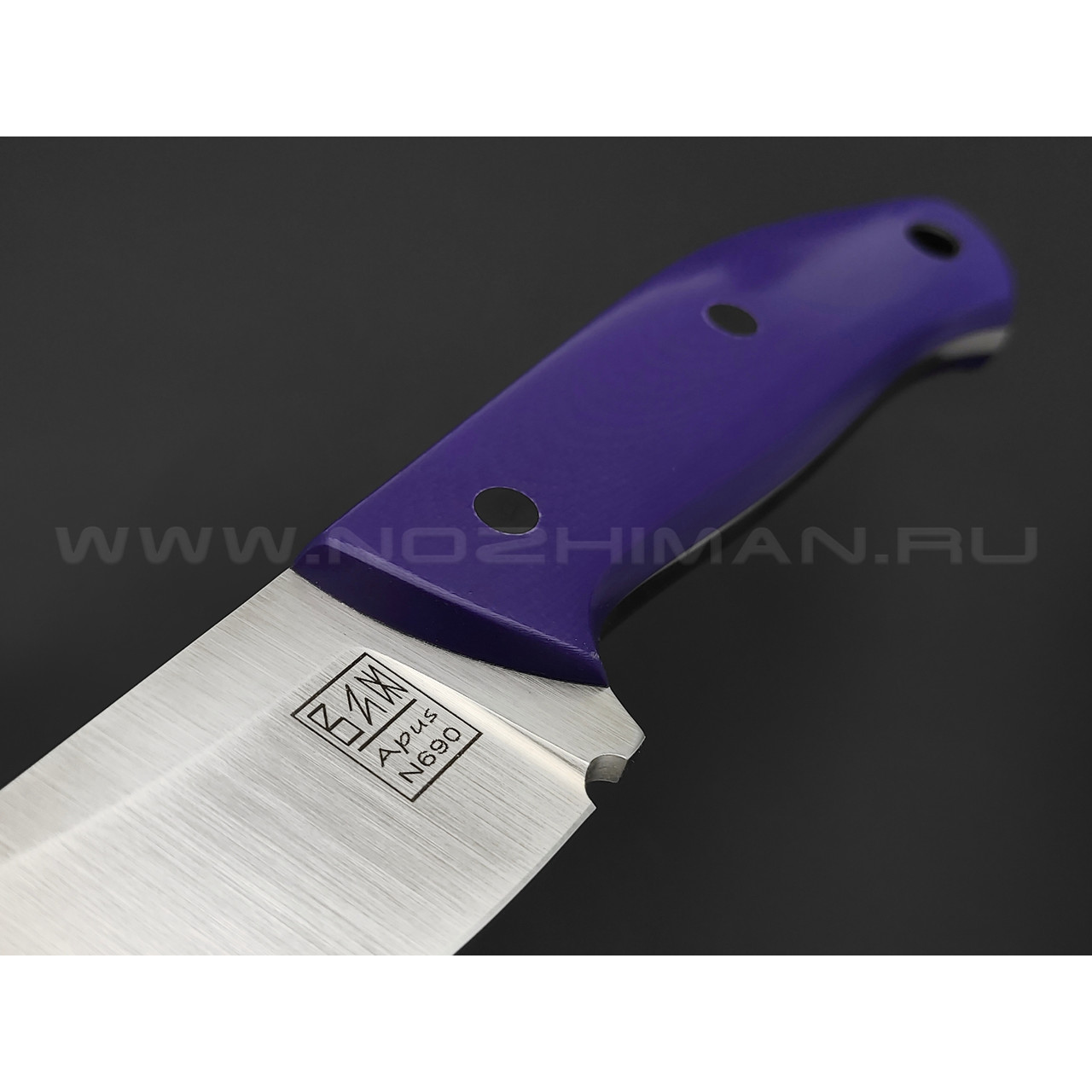 ZH Knives нож Персик сталь N690 satin, рукоять G10 purple