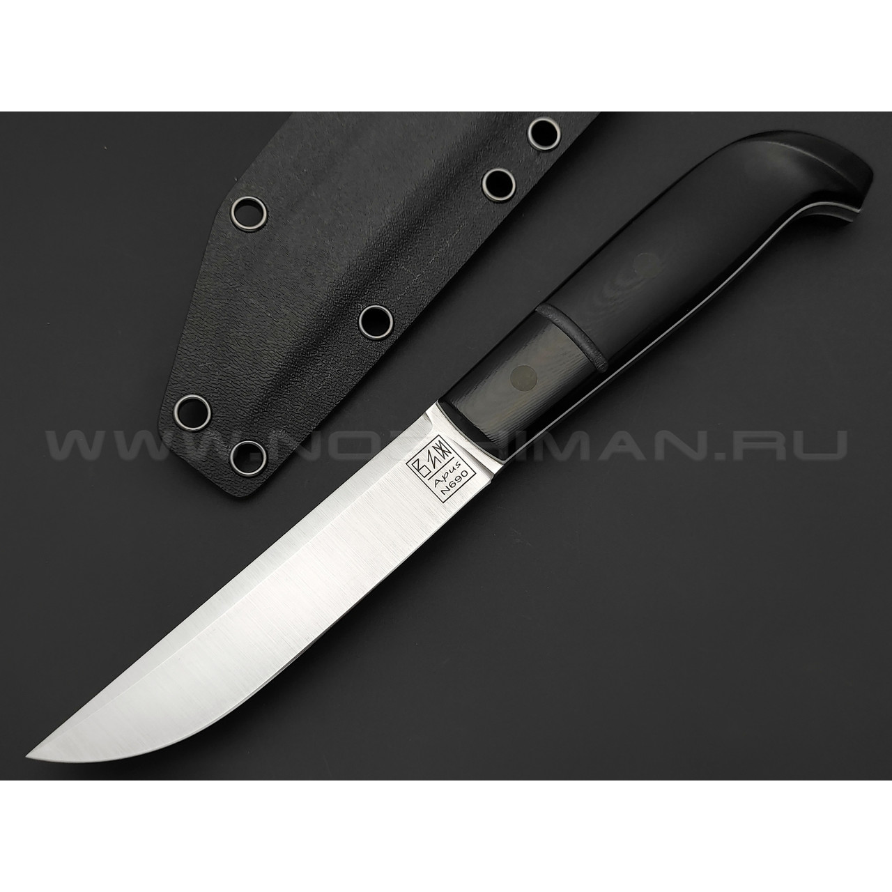 Zh Knives нож Septima сталь N690 satin, рукоять G10 black