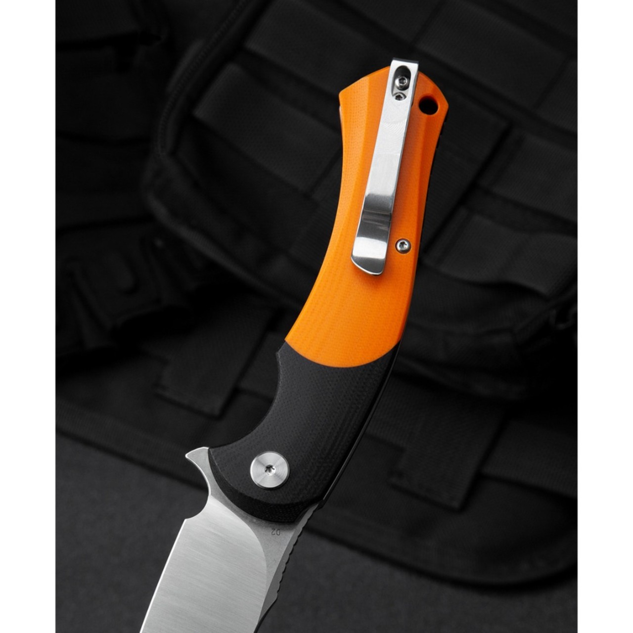 Нож Bestech Penguin BG32C сталь D2, рукоять G10 black & orange