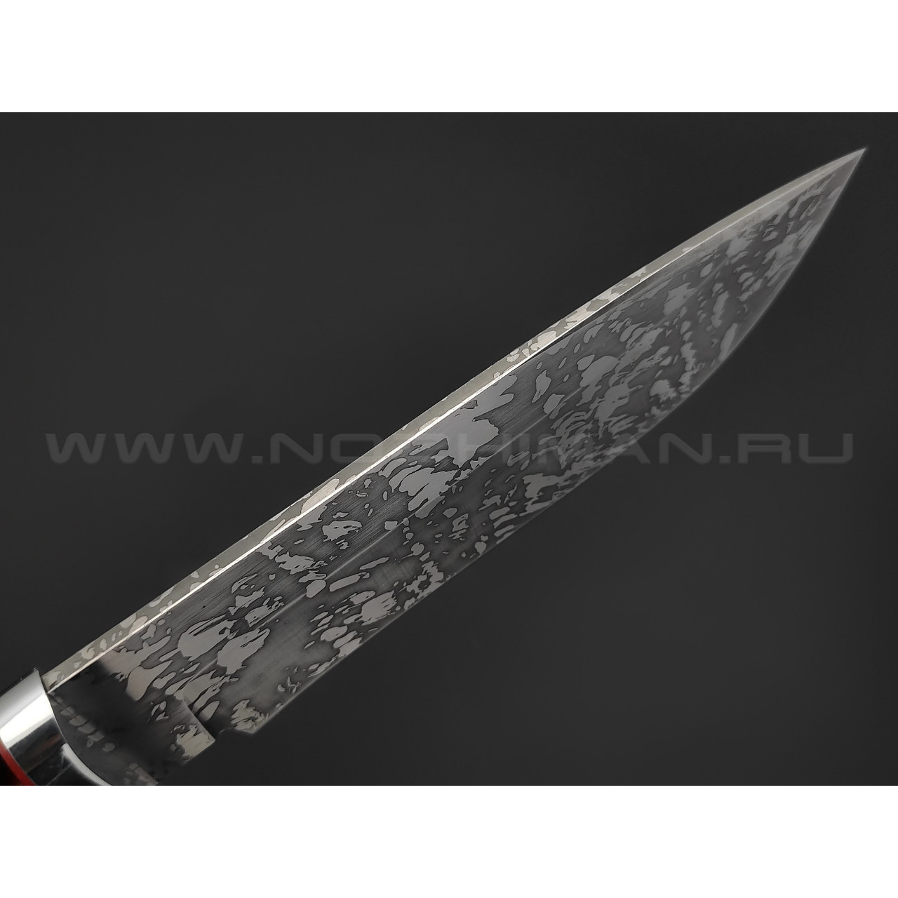 Нож "Волк-2" сталь Х12МФ гравировка, рукоять кап клёна, композит (Фурсач А. А.)
