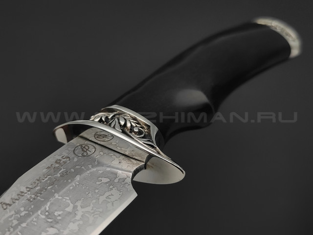 Нож "Рыбак-М" сталь Алмазка ХВ5, рукоять граб, мельхиор (Фурсач А. А.)
