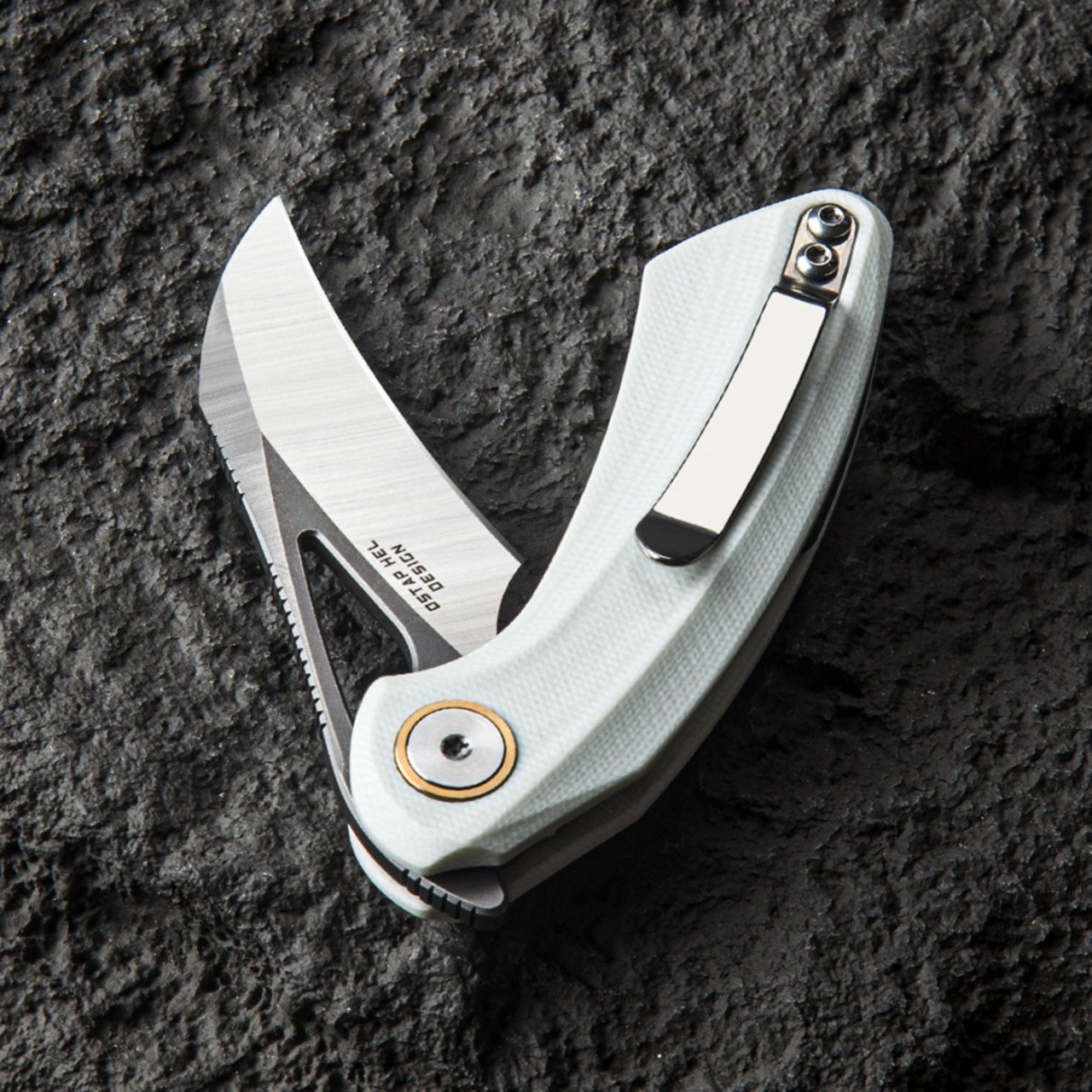 Нож Bestech Bihai BG53E сталь 14C28N satin, рукоять G10 white
