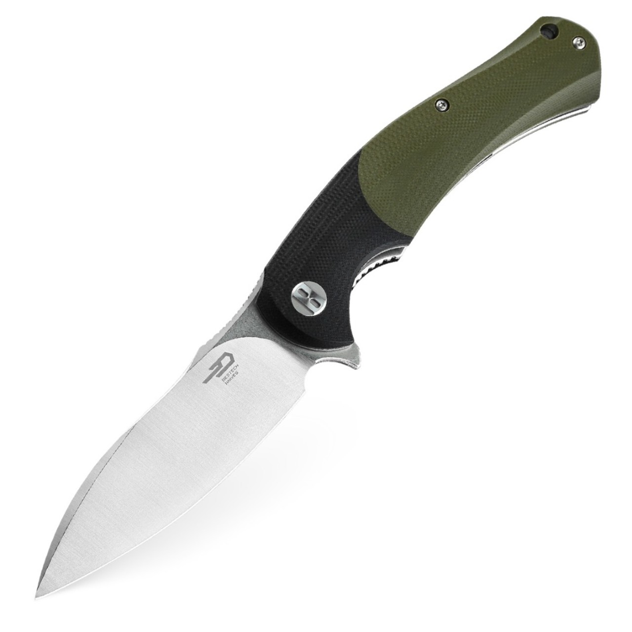 Нож Bestech Penguin BG32A сталь D2, рукоять G10 black & green