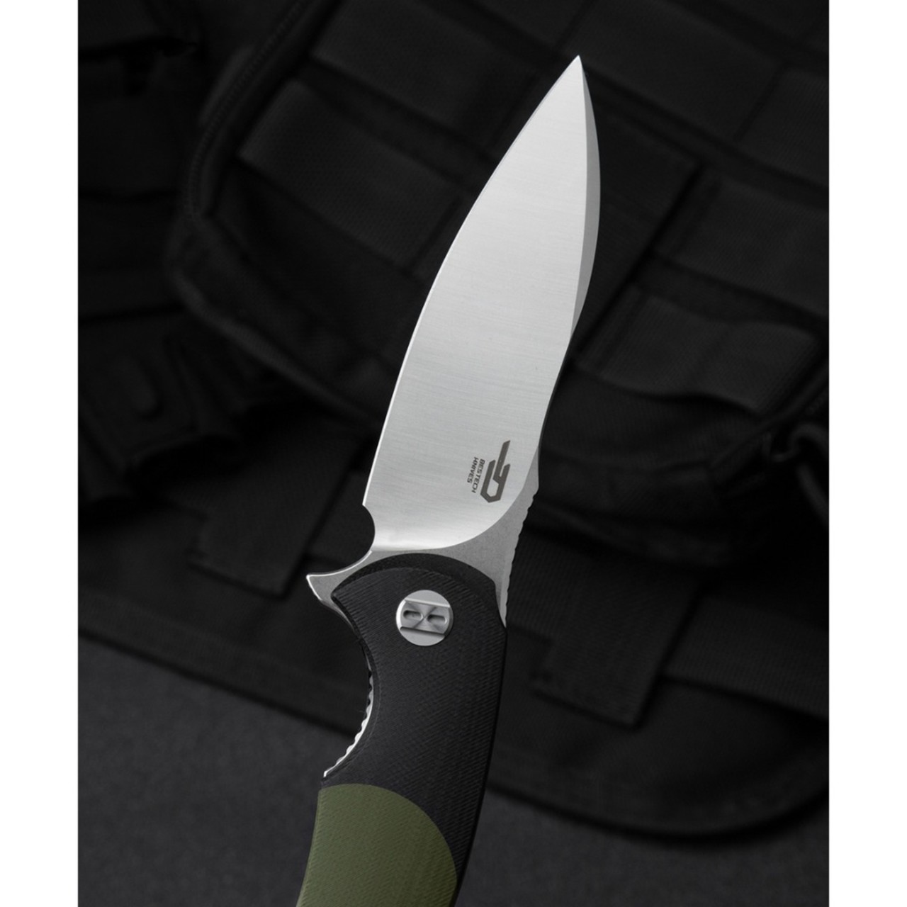Нож Bestech Penguin BG32A сталь D2, рукоять G10 black & green