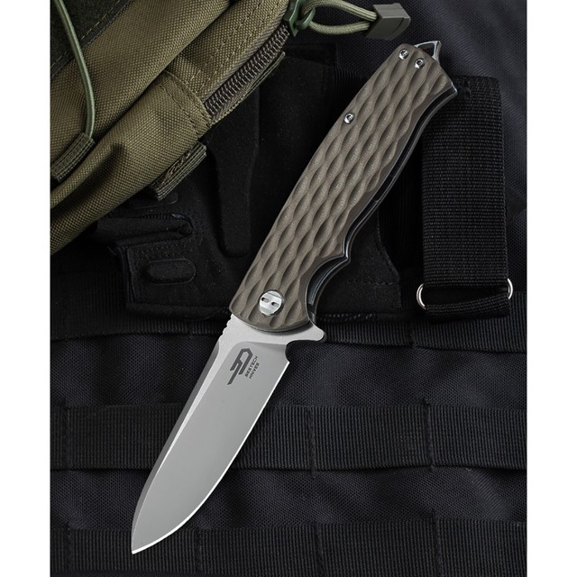 Нож Bestech Grampus BG02C сталь D2, рукоять G10 tan