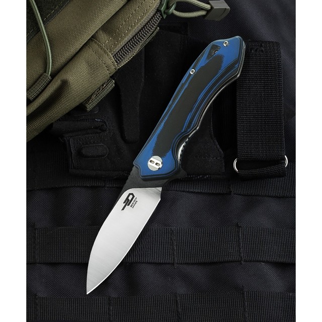 Нож Bestech Beluga BG11G-1 сталь D2, рукоять G10 black & blue