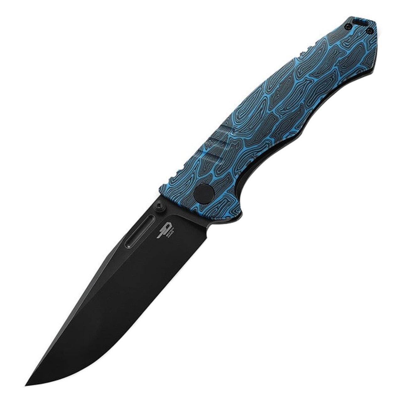 Нож Bestech Keen II BT2301D сталь S35VN блэквош, рукоять Titanium, G10 black & blue