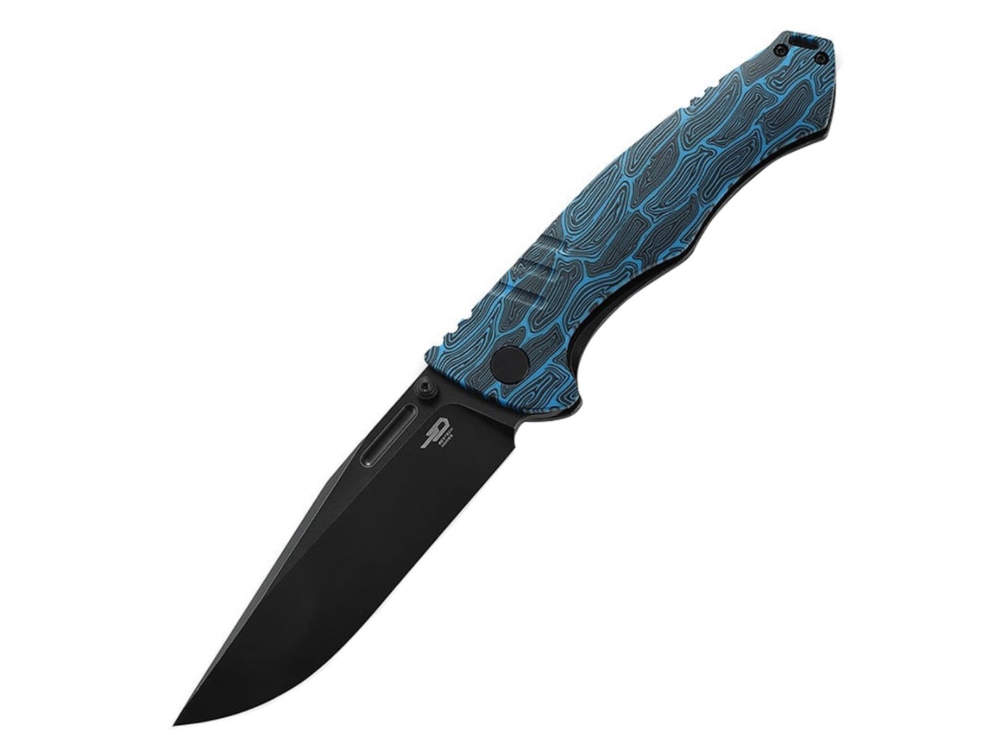 Нож Bestech Keen II BT2301D сталь S35VN blackwash, рукоять Titanium, G10 black & blue